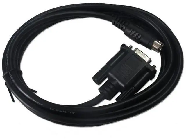 Main image of 10 PCS  DVPCAB215 Serial Communication Cable for PC-DVP PLC Download Cable Data Cable Programming Cable (Black 5m)