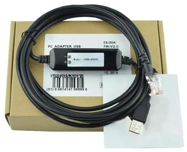 Main image of 10 PCS  forUSB-KOYO Applicable Programming Cable Data Download Cable Communication Cable SN/SM/SH/SR/DL/NK Series PLC Debugging Cable 3 Meter