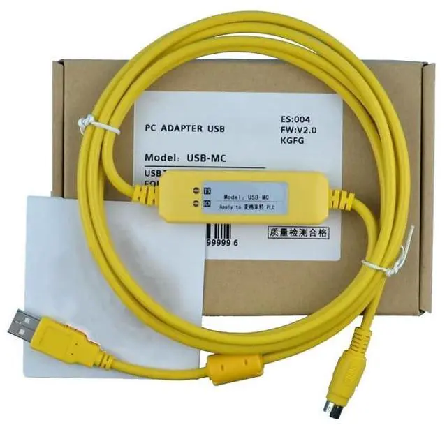 Main image of USB-MC for PLC Programming Cable MC80 MC100 MC200 Communication Data Cable Download Cable Yellow Economy Normal 3 Meter