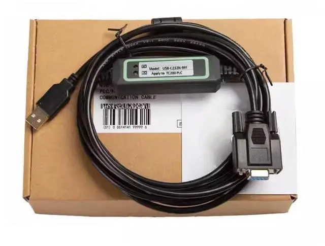 Main image of 10 PCS  USB-C232N-9FF Compatible TC200PLC Programming Cable Download Cable Communication Cable Data Cable Debugging Cable Download Cable Stable Model FT232RL Chip Gold-Plated Plug 3 Meter