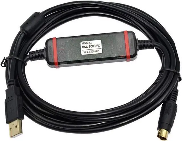 Main image of 10 PCS  USB-SC09-FX forMitsubishi FX1N FX2N FX1S FX3U Series PLC Programming Cable Data Download Cable (FTDI Chip Type)