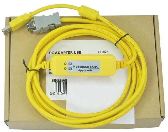 Main image of 10 PCS  USB-CSD5 forKNX3-KAP2 servo USB Debugging Cable Data Cable Download Cable Programming Cable Dual chip Design Industrial Yellow 3 Meter