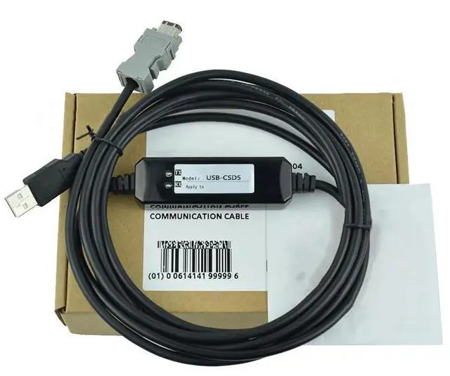 Main image of 10 PCS  USB-CSD5 forKNX3-KAP2 Servo Cable USB Debug Cable Programming Cable Download Cable Data Cable Black Dual Chip Design Industrial 3 Meter