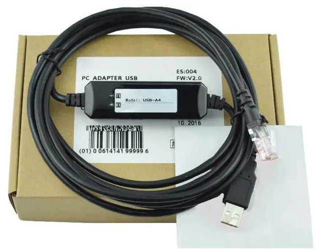 Main image of USB-A4 for Servo Drive Debugging Cable Programming Cable Data Communication to PC Cable Download Cable General 3 Meter