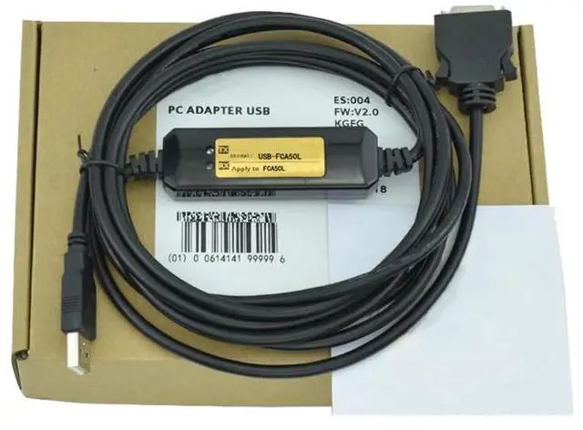 Main image of 10 PCS  USB-FCA50L Compatible CNC Machine Tool Servo Drive Debugging Cable Programming Cable Communication Data Cable Dual Chip Design Industrial Grade 3 Meter