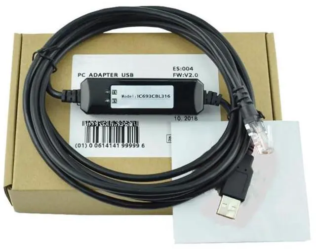 Main image of 10 PCS  forGE CPE305 IC693CPU35X PLC Programming Cable Data Download Cable IC693CBL316 Dual Chip Design Industrial Grade (3m)