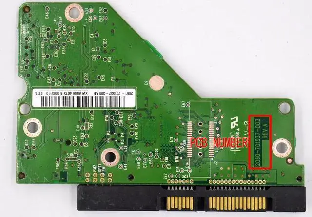 Alt view image 2 of 2 - 2060-701537-003 REV A , Western Data Hard Disk Circuit / 2061-701537-G00 , 2061-701537-E00 ,  2061-701537-Y06 ,  2061-701537-H00