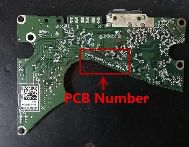 Alt view image 2 of 2 - 2060-800041-000 REVP1 , 2060 800041 000/ HDD PCB Logic board coding  , USB3.0 800041-D00 -300