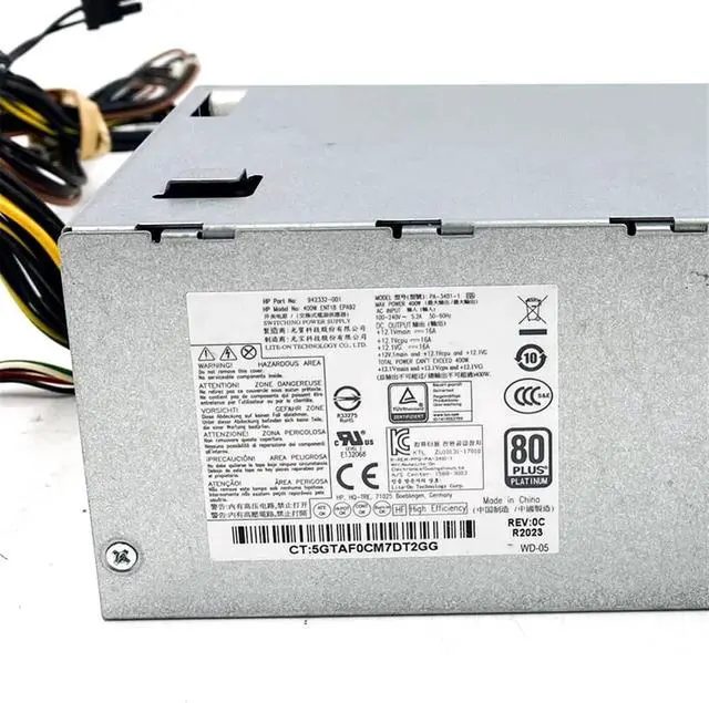 Alt view image 6 of 6 - 942332-001 For 86 89 280 480 400 600 800 G3 G4 G5 400W Power Supply PA-3401-1HA PA-3401-1 PCG007