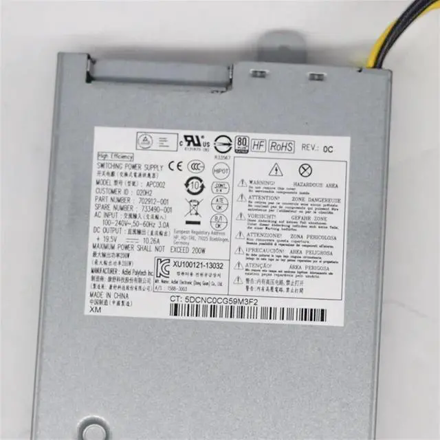 Alt view image 4 of 6 - 733490-001 702912-001 For 800 G1 200W Power Supply 6Pin APC002 D12-200P2A