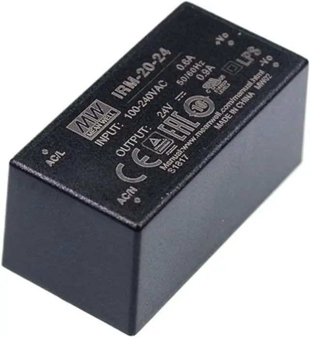 Alt view image 2 of 3 - IRM-20-24 21.6W PCB-mount assemble Encapsulated Power Module 110V/220V AC to 24V DC 0.9A 21W Module type Power Supply
