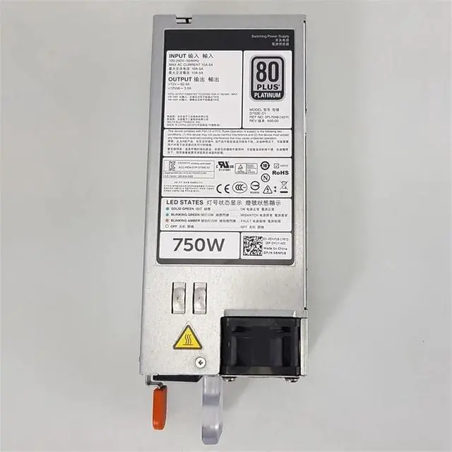 Alt view image 5 of 6 - For R520 R620 R720 T620 T420 750W Power Supply F750E-S0 E750E-S0 D750E-S3 05NF18 06W2PW 079RDR 09PXCV 0YNCW3