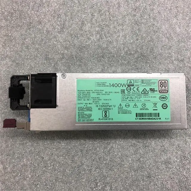 Alt view image 5 of 6 - for DL388 G9 1400W Server Power Supply 720620-B21 733428-101 HSTNS-PD43 733427-010 DPS-1400CB A 754383-001