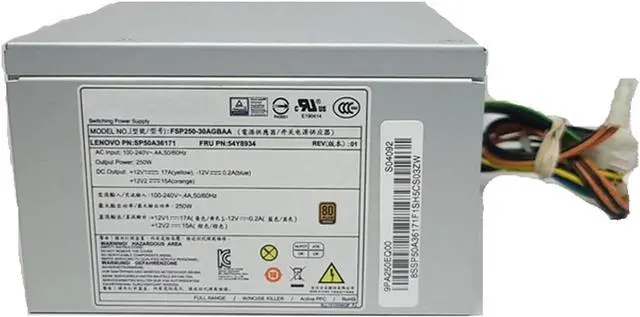 Main image of HK350-12PP FSP250-30AGBAA For M700 M800 M900 M910S H50-50 E50-05 300-20ISH 700 710 25ISH 250W Power Supply 54Y8934