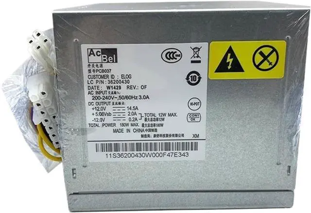 Main image of 180W Power Supply PCB037 PCB038 HK280-23FP HK380-16FP for D5050 H5005 H5050 H5055 14pin+4pin