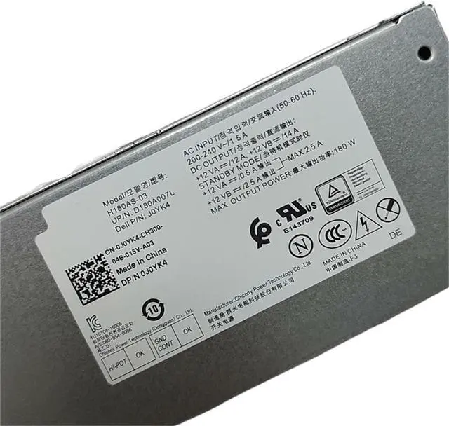 Main image of H180AS-03 0J0YK4 180W PSU for 3050 7050 3060 7060 Switching Power Supply J0YK4 CN-0J0YK4