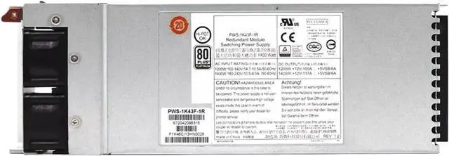 Main image of 1pc for SC748 Redundant Power Module Server Power Supply PWS-1K43F-1R 1400W