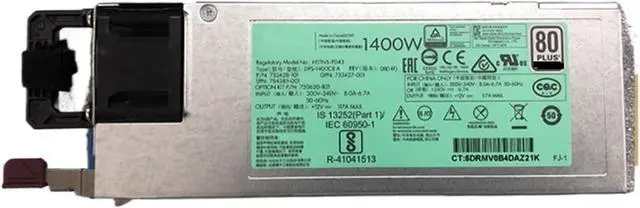 Alt view image 2 of 5 - for DL388 G9 1400W Server Power Supply 720620-B21 733428-101 HSTNS-PD43 733427-010 DPS-1400CB A 754383-001