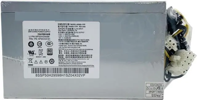 Main image of for M90t P340 P350 P348 500W Power Supply 5P50V03181 5P51D77197 5P50V03218 HK600-11PP PCK010 10Pin