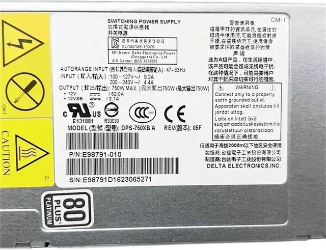 Alt view image 2 of 6 - DPS-750XB A E98791-010 750W Switching Power Supply E98791 CRPS Swap PSU for Server Power 80 Plus Platinum