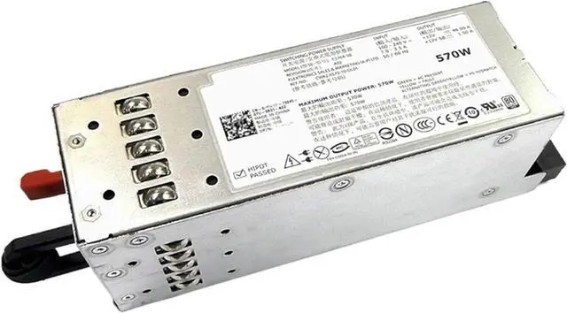 Alt view image 2 of 6 - 570W for R710 T610 Server Power Supply A570P-01 C570A-S0 A570P-00 0T327N 0VPR1M T327N VPR1M