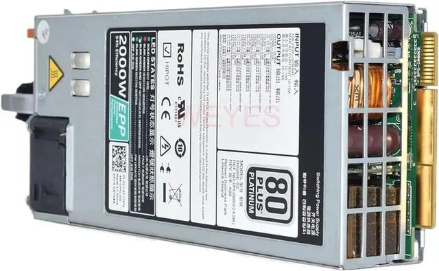 Alt view image 2 of 3 - 1pc 2000W PSU D2000E-S2 0XYK93 XYK93 for R840 R940 R740XD T640 Server EPP Switching Power Supply DPS-2000EB-2 A