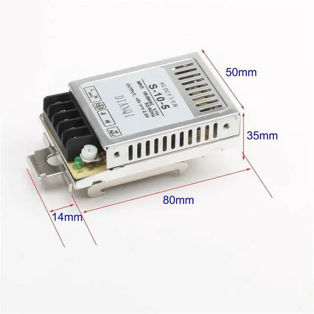 Alt view image 2 of 6 - 1pc Switching Power Supply Din Rail 10W 5V 2a Power Supply ac ac to Switching Power Supply led Driver S-10-5