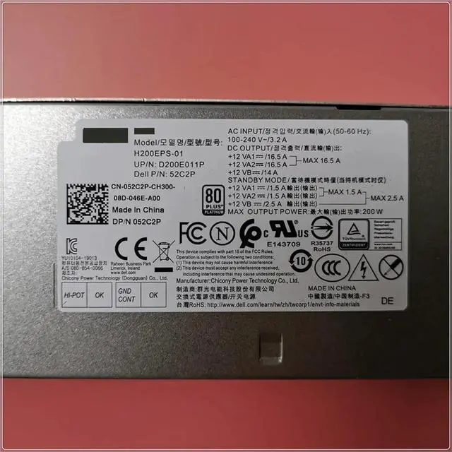 Alt view image 2 of 5 - 1pc 3080 5080 7080 5090 7090 SFF 200W Power Supply Adapter PSU H200EBS-01 L200EBS-01 AC200EBS-01 KMJP5 K92TW 5TVM5