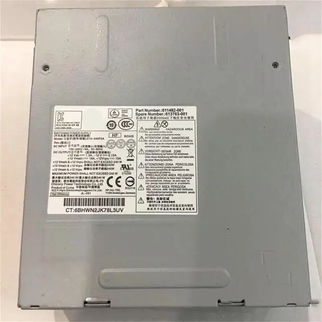 Alt view image 2 of 2 - Power Supply Adapter for D10-240P2A 240W 8300 6300 Pro Z200SFF 611482-001 613763-001 Power PSU Adapter Cable