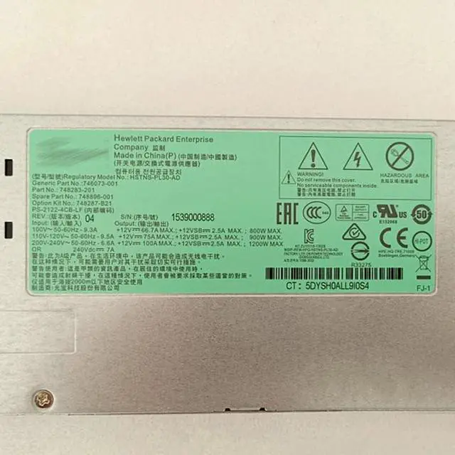 Alt view image 5 of 5 - for DL580 G9 Power Supply HSTNS-PL30-AD 748283-201 748287-B21 748896-001 1200W Test Perfect