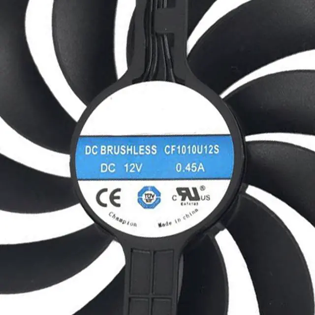 Alt view image 5 of 6 - 3PCS/ LOT Graphics Card Cooling Fan Replacement forASUS ROG Strix RTX 3060Ti 3070 3070Ti 3080 3080Ti 3090 Gaming RX 6700XT 6800 95mm CF1010U12S 12V 0.45A 7 Pin Video Card Cooler Fans GPU Fan (Fan-4)