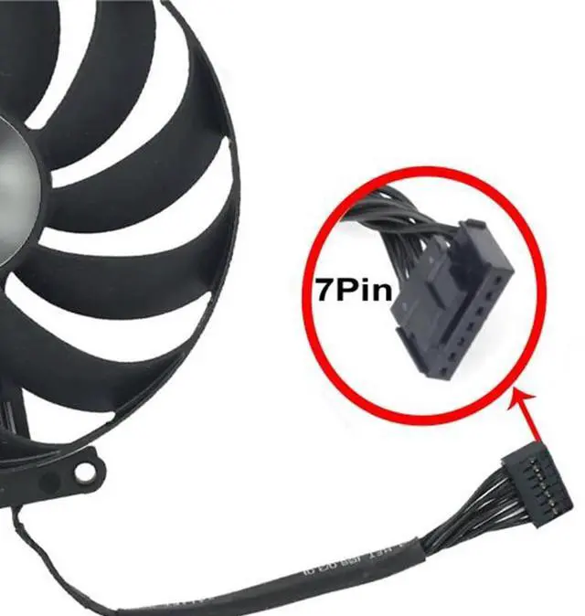 Alt view image 6 of 6 - 3PCS/ LOT Graphics Card Cooling Fan Replacement forASUS ROG Strix RTX 3060Ti 3070 3070Ti 3080 3080Ti 3090 Gaming RX 6700XT 6800 95mm CF1010U12S 12V 0.45A 7 Pin Video Card Cooler Fans GPU Fan (Fan-4)