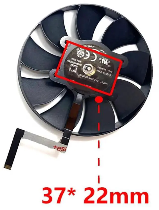 Alt view image 5 of 6 - Graphics Card Cooling Fans Suitable forNVIDIA GeForce RTX 3060 3060TI Founders Edition FE Series Desktop DAPC0815B2UP006 DAPC0815B2UP007 85mm 12V 0.6A 6Pin Video Card Cooler Fans GPU Fan (Fan-B)