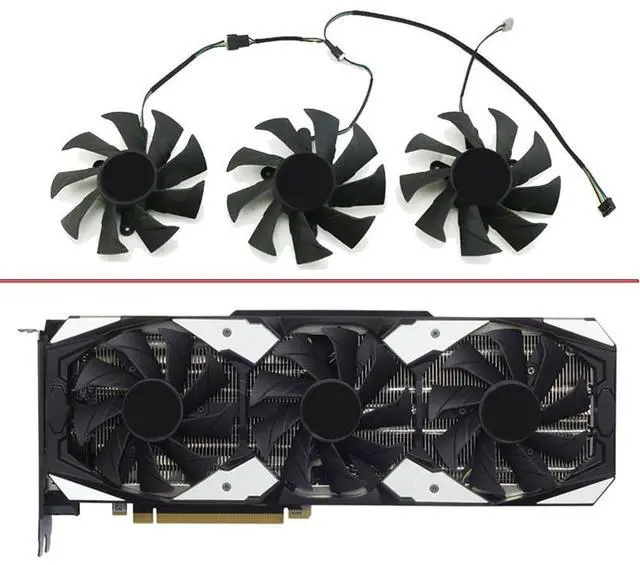Alt view image 6 of 6 - Graphics Card Cooling Fans Suitable forZOTAC RTX 2080 2080TI 2070 GTX 1070 X-Gaming OC Series Desktop 87mm GA92S2H 12V 0.35A 4Pin Video Card Cooler Fans GPU Fan