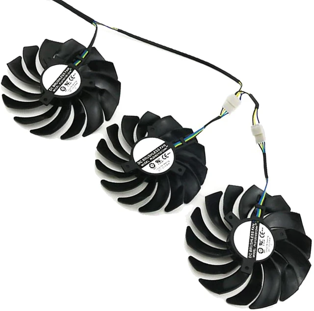 Main image of Graphics Card Cooling Fans Suitable for MSI GeForce GTX 1080 Ti Lightning X/Z Series Desktop 95mm PLD10010S12HH 85mm PLD09210S12HH 12V 0.40A 4Pin Video Card Cooler Fans GPU Fan