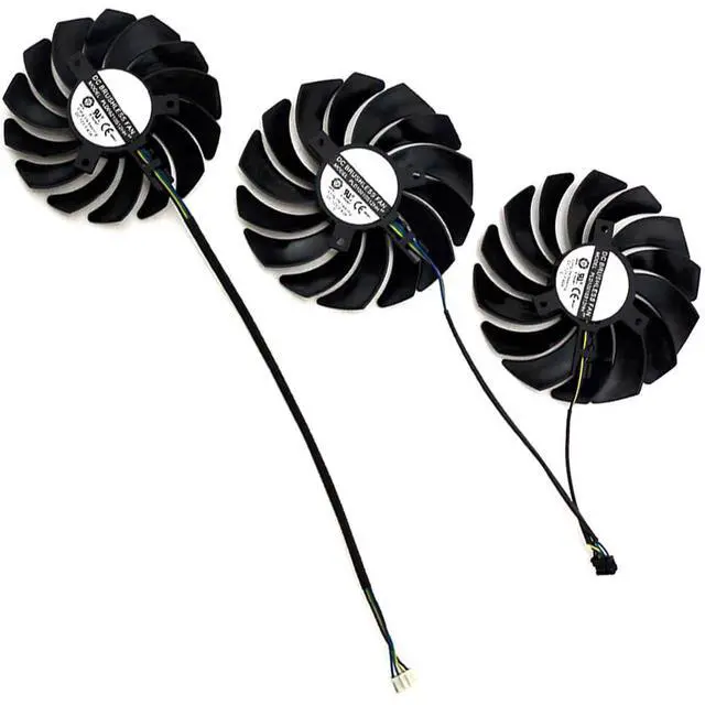 Alt view image 6 of 6 - Graphics Card Cooling Fans Suitable forMSI RTX 2070S 2080 2080S 2080TI Gaming X Z Trio Series Desktop PLD09210S12HH 85MM PLD10010S12HH 95mm 12V 0.40A 4Pin Video Card Cooler Fans GPU Fan