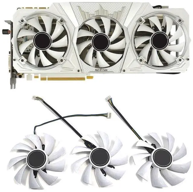 Alt view image 2 of 6 - Graphics Card Cooling Fans Suitable forGalax GeForce GTX 1060 1070 1070TI 1080 1080ti HOF Edition Series Desktop 85mm GA92S2H 12V 0.35A 4Pin Video Card Cooler Fans GPU Fan