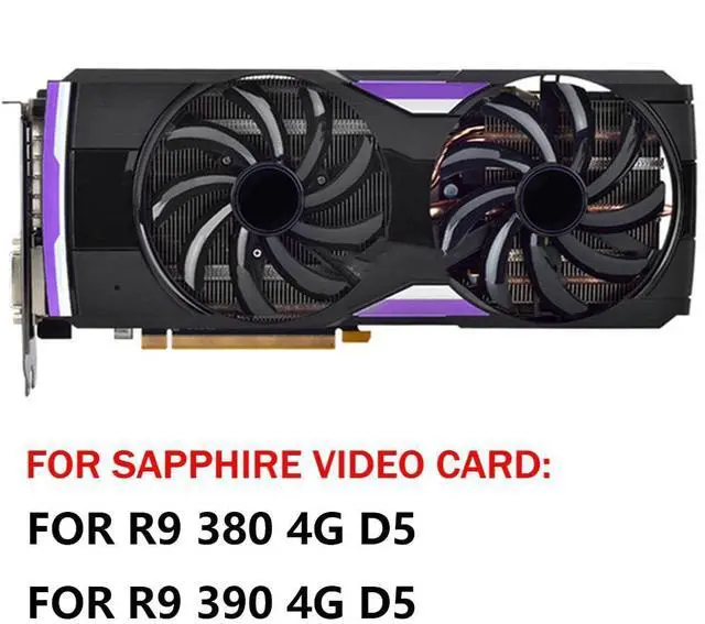 Alt view image 3 of 6 - Graphics Card Cooling Fans Suitable forSapphire R9 380 390 4G D5 Series Desktop T129215SH 95mm 12V 0.3A 4Pin Video Card Cooler Fans GPU Fan