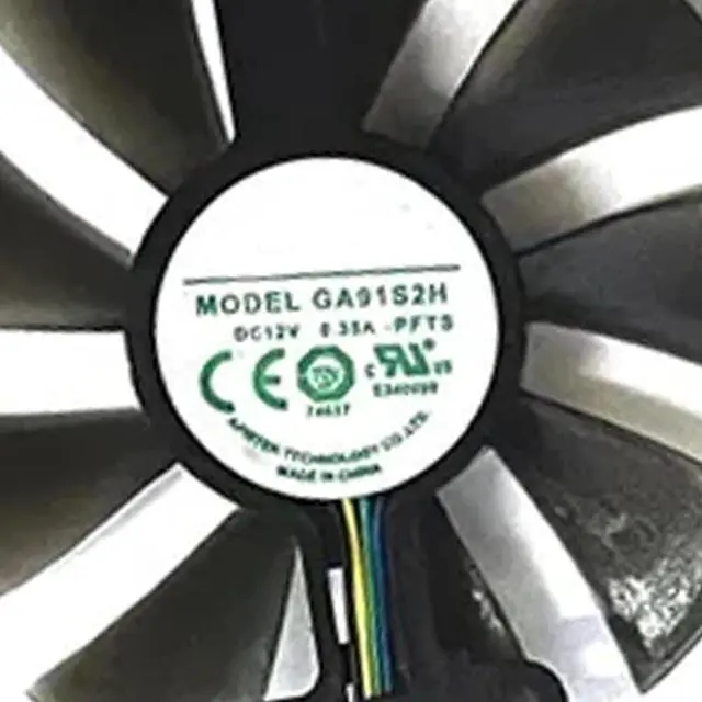 Alt view image 2 of 6 - Graphics Card Cooling Fans Suitable forZOTAC GTX 970 980 980Ti Titan X AMP ArcticStorm Series Desktop 87mm GA91S2H 12V 0.35A 4Pin Video Card Cooler Fans GPU Fan