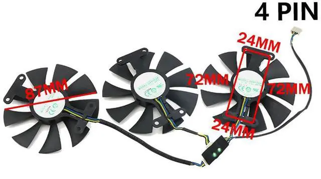Alt view image 5 of 6 - Graphics Card Cooling Fans Suitable forZOTAC GTX 970 980 980Ti Titan X AMP ArcticStorm Series Desktop 87mm GA91S2H 12V 0.35A 4Pin Video Card Cooler Fans GPU Fan