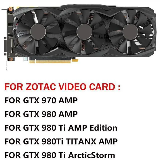 Alt view image 4 of 6 - Graphics Card Cooling Fans Suitable forZOTAC GTX 970 980 980Ti Titan X AMP ArcticStorm Series Desktop 87mm GA91S2H 12V 0.35A 4Pin Video Card Cooler Fans GPU Fan