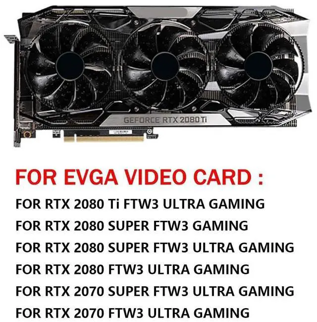 Alt view image 3 of 6 - Graphics Card Cooling Fans Suitable forEVGA RTX 2070 2070S 2080 2080S 2080ti FTW3 Ultra Gaming Series Desktop 87mm PLD09220S12H 12V 0.55A 4Pin Video Card Cooler Fans GPU Fan