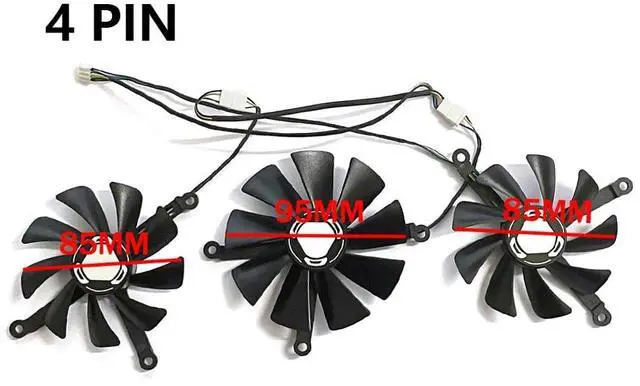 Alt view image 4 of 6 - Graphics Card Cooling Fans Suitable forXFX Radeon RX 5700 5700XT 5600XT Thicc Series Desktop 85mm CF9015U12S CF1015U12S 12V 0.45A 4Pin Video Card Cooler Fans GPU Fan
