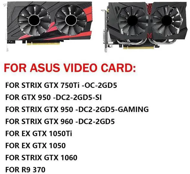 Alt view image 3 of 6 - 5Pin Graphics Card Cooling Fans Suitable forASUS GTX 750ti 960 950 1050 1050Ti 1060 R9 370 Series Desktop FD7010H12S 12V 75mm 0.35A 5Pin Video Card Cooler Fans GPU Fan