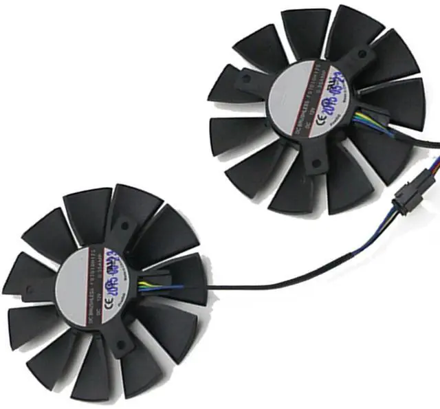 Main image of 5Pin Graphics Card Cooling Fans Suitable forASUS GTX 750ti 960 950 1050 1050Ti 1060 R9 370 Series Desktop FD7010H12S 12V 75mm 0.35A 5Pin Video Card Cooler Fans GPU Fan