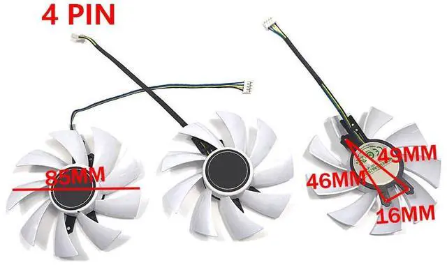Alt view image 4 of 6 - Graphics Card Cooling Fans Suitable forGalax GeForce GTX 1060 1070 1070TI 1080 1080ti HOF Edition Series Desktop GA92S2H 85mm 12V 0.35A 4Pin Video Card Cooler Fans GPU Fan (Fan-B)