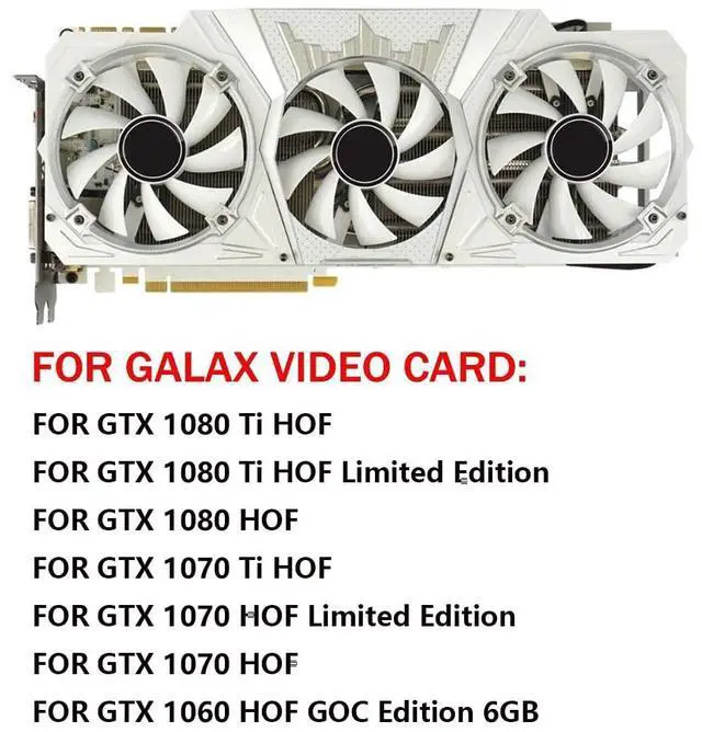 Alt view image 3 of 6 - Graphics Card Cooling Fans Suitable forGalax GeForce GTX 1060 1070 1070TI 1080 1080ti HOF Edition Series Desktop GA92S2H 85mm 12V 0.35A 4Pin Video Card Cooler Fans GPU Fan (Fan-B)