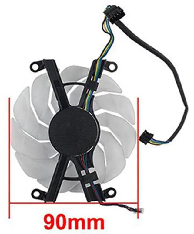 Alt view image 4 of 6 - Graphics Card Cooling Fans Suitable forGalax RTX 3060 3060TI 3070 3070TI 3080 3080TI 3090 SG Series Desktop 90mm 12V 0.45A 4Pin Video Card Cooler Fans GPU Fan (Fan-B)