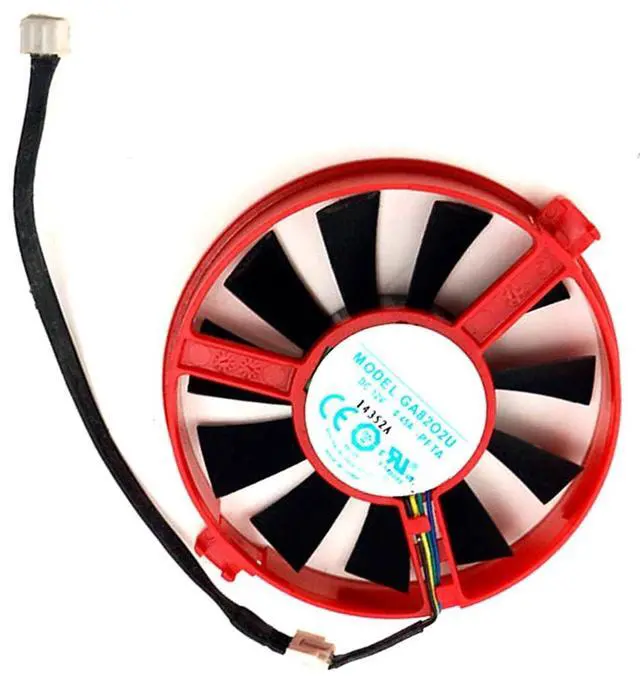 Alt view image 6 of 6 - Graphics Card Cooling Fans Suitable forDATALAND HD 7770 7750 Series Desktop GA82O2U 75mm 12V 0.45A 4Pin Video Card Cooler Fans GPU Fan