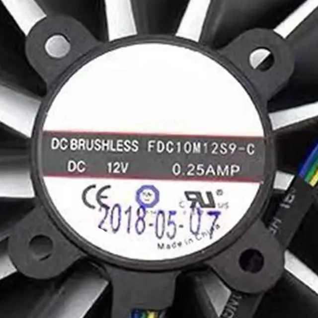 Alt view image 5 of 6 - Graphics Card Cooling Fans Suitable forASUS Dual RX 580 for ROG Strix RX 470 570 GTX 1050 1050Ti Gaming Series Desktop FDC10M12S9-C 95mm 12V 0.25A 4Pin Video Card Cooler Fans GPU Fan (2PCS)